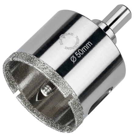 Алмазная коронка по керамограниту, плитке, кафелю 50 мм с центром Diamond Industrial