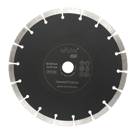 Диск алмазный ESPIRA SCS ECO 230х22,23 сегм 10х2,6 PR мм (Универсальный)