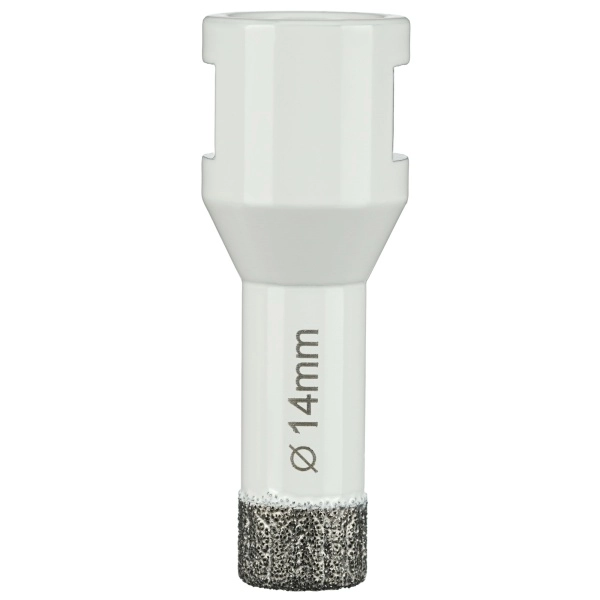 Алмазная коронка по керамограниту, керамике и камню 14 мм Universal Diamond Industrial, вакуумная пайка, M14