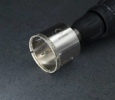 Алмазная коронка по керамограниту, плитке, кафелю 50 мм с центром Diamond Industrial