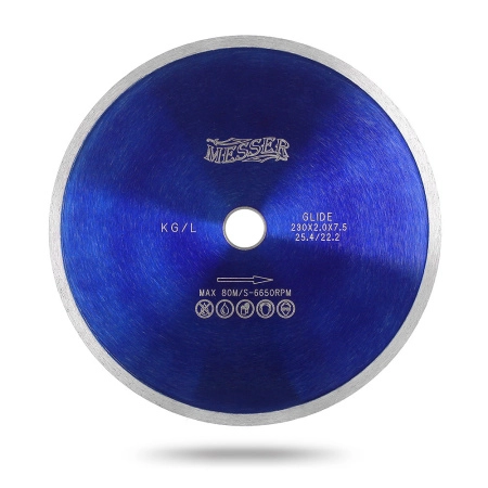 Диск сплошная кромка "MESSER" KG/L, сухой, 250D-2.0T-7.5W-32/25,4H