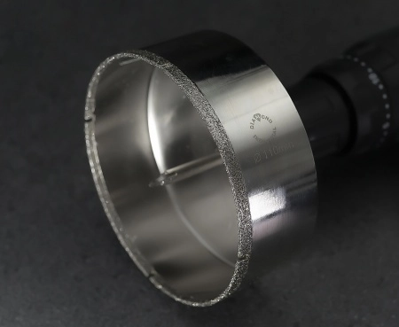 Алмазная коронка по керамограниту, плитке, кафелю 110 мм с центром Diamond Industrial