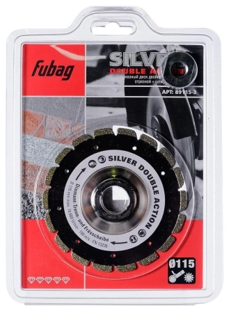 Алмазный диск FUBAG (89115-3 SILVER DOUBLE ACTION) Ф115х22мм универсальный