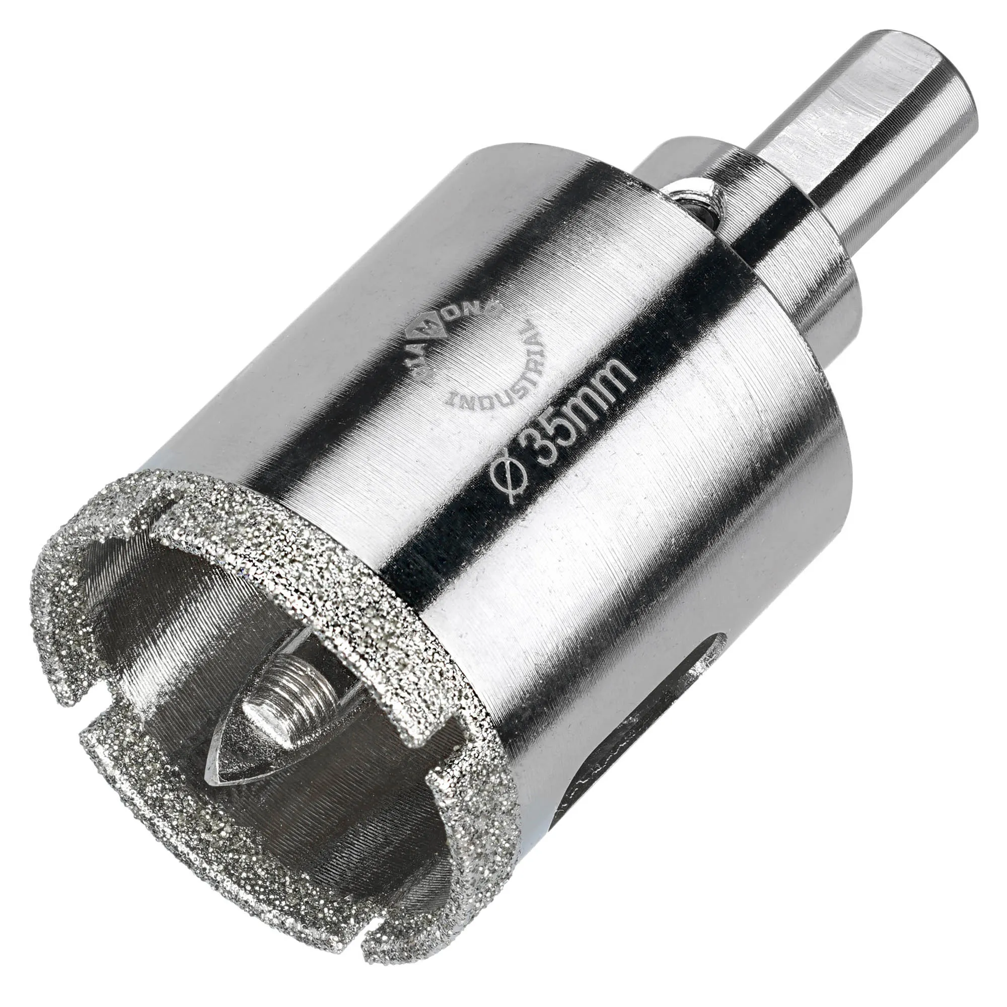 Алмазная коронка по керамограниту, плитке, кафелю 35 мм с центром Diamond Industrial