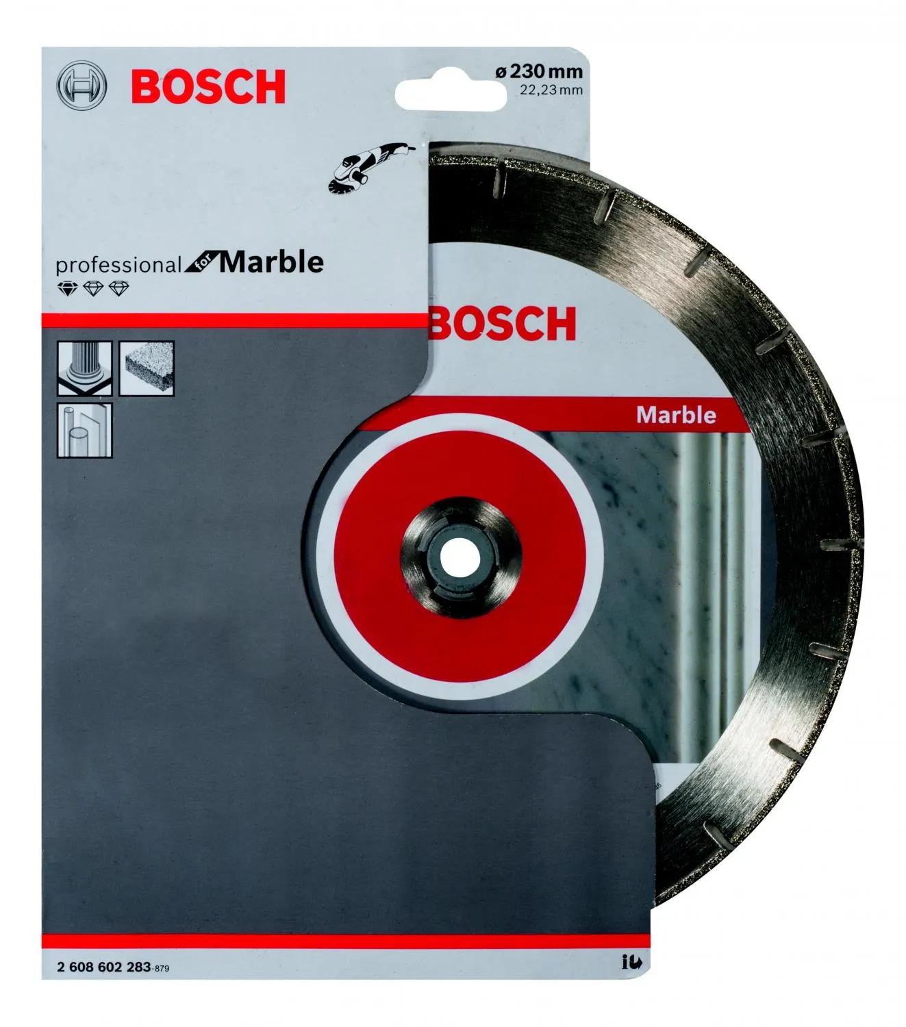 Круг алмазный BOSCH STANDARD FOR MARBLE (2608602283) Ф230х22мм по кирпичу