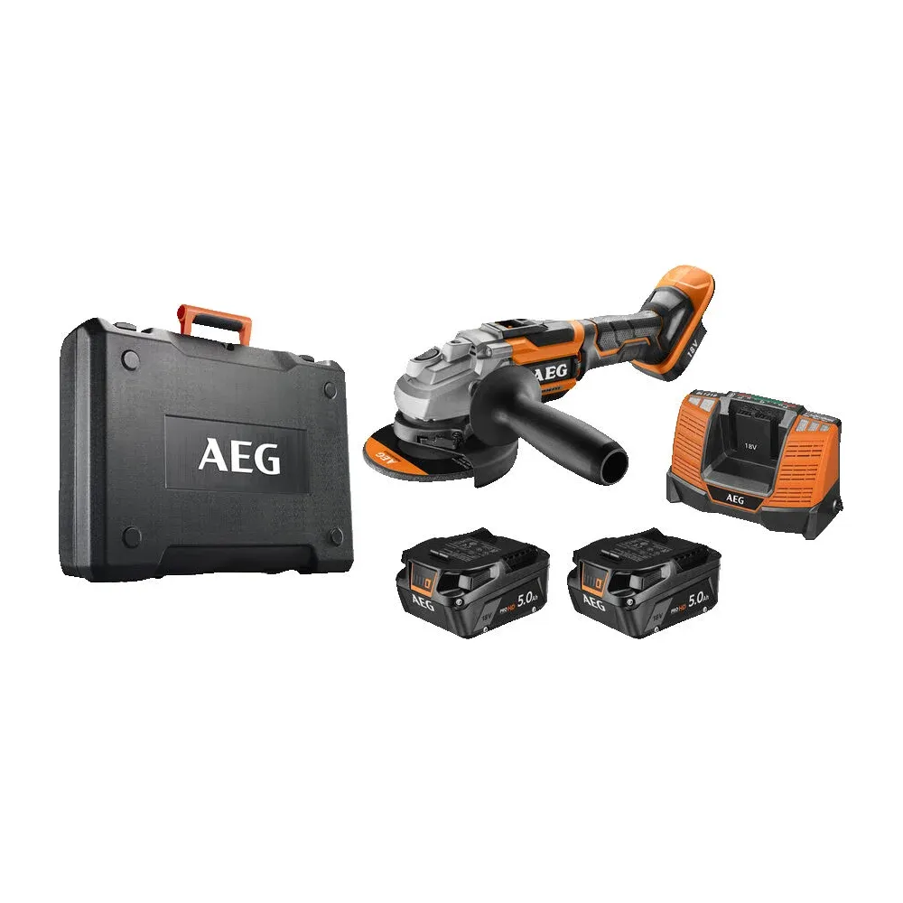 фото бесщеточная болгарка (ушм) aeg bews18-125blli-502c